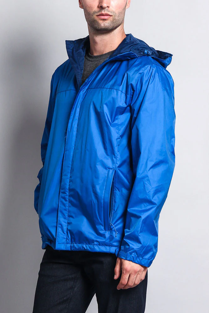 Solid Color Classic Hooded Windbreaker Jacket - Image 24