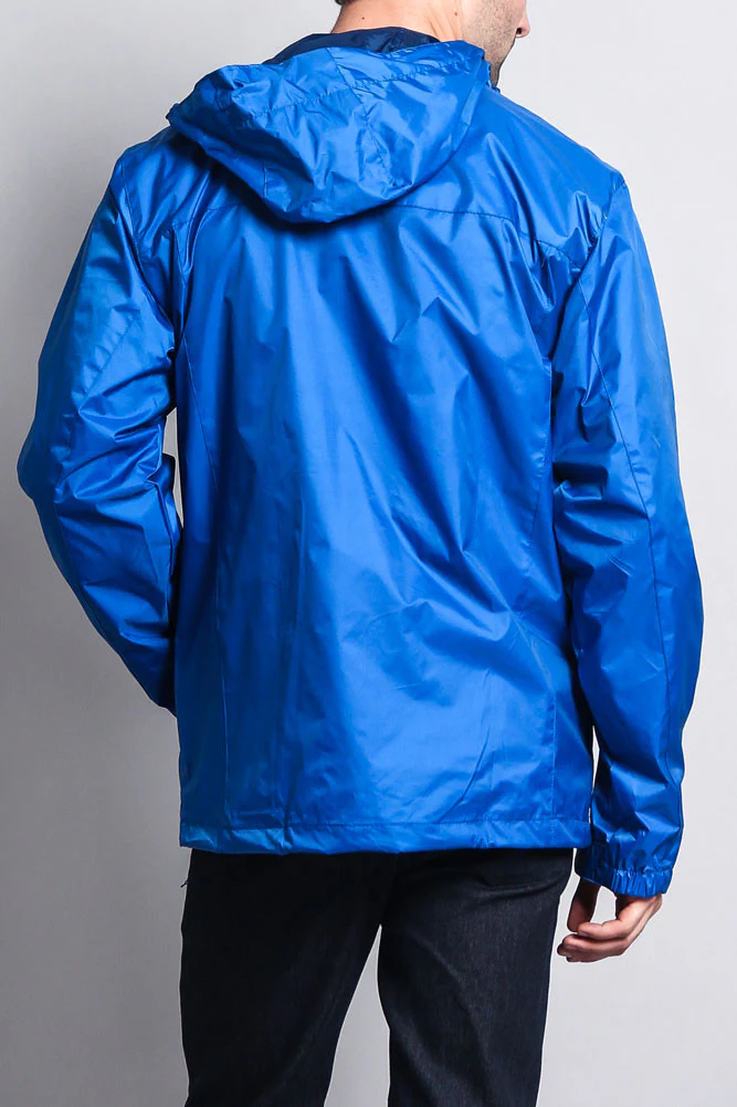 Solid Color Classic Hooded Windbreaker Jacket - Image 25