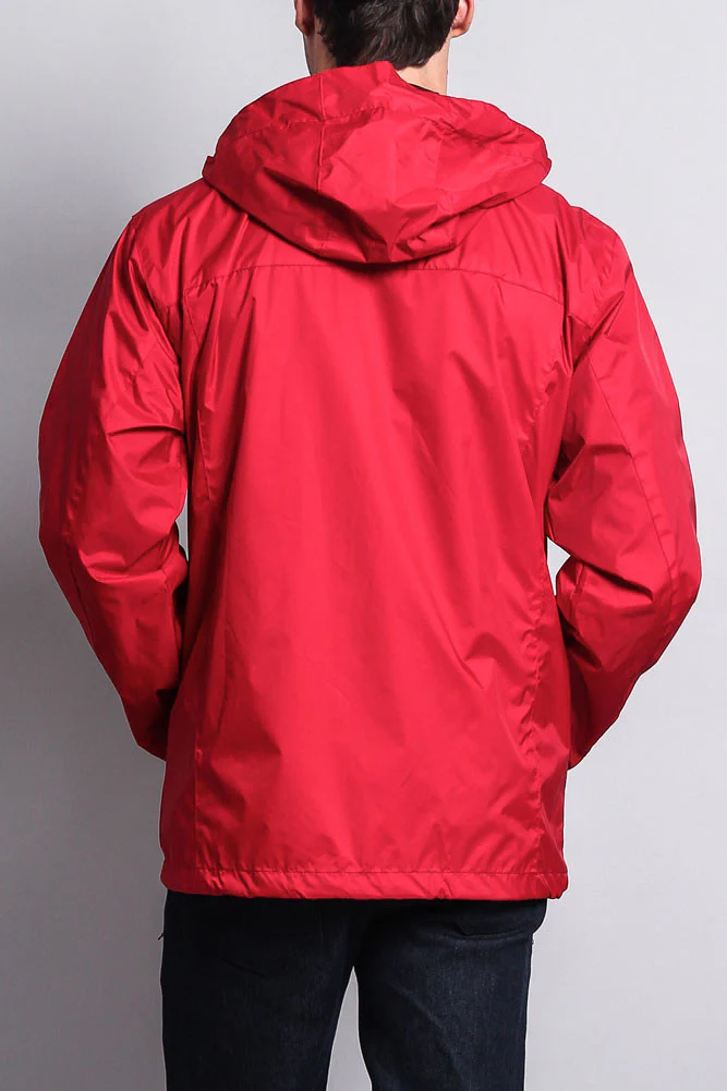 Solid Color Classic Hooded Windbreaker Jacket - Image 31