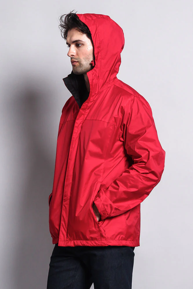 Solid Color Classic Hooded Windbreaker Jacket - Image 34