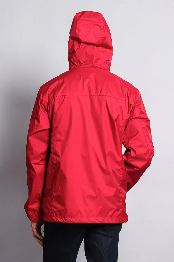 Solid Color Classic Hooded Windbreaker Jacket - Image 35