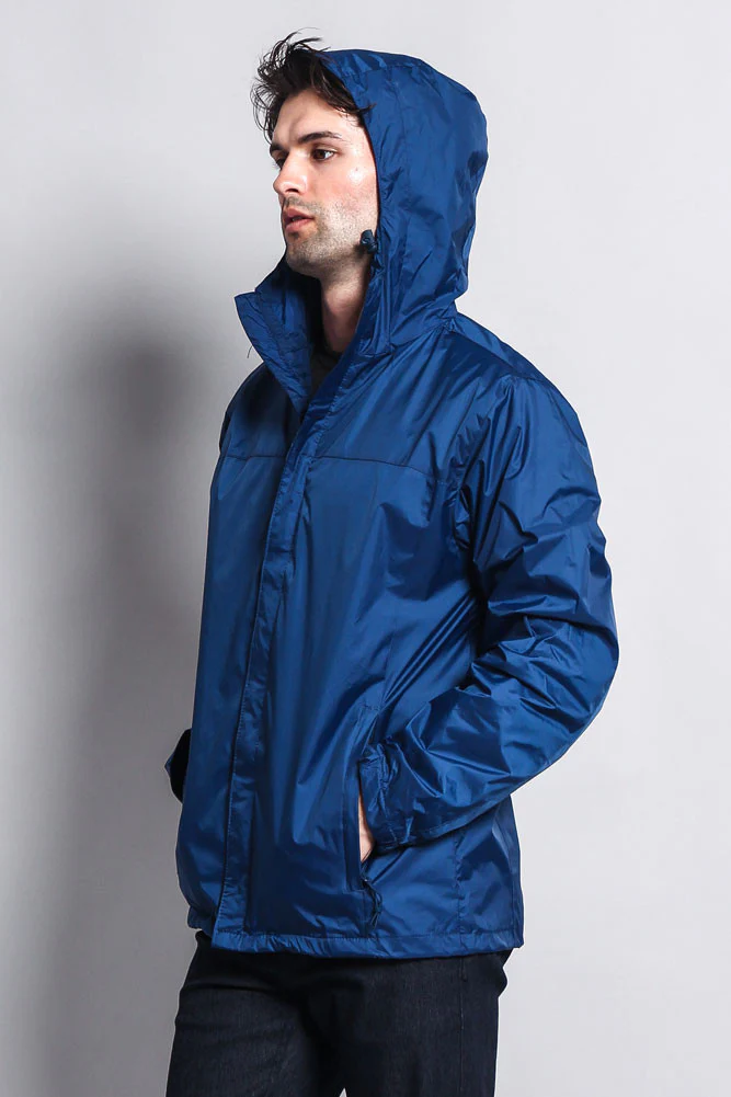 Solid Color Classic Hooded Windbreaker Jacket - Image 7