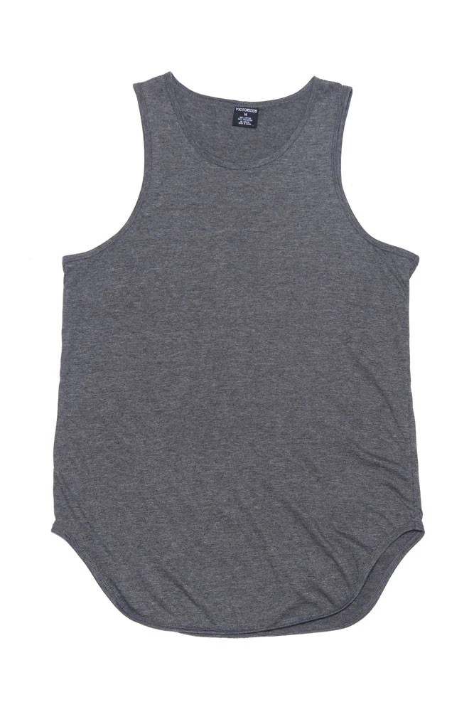 Basic Long Length Curved Hem Tank Top - Image 12