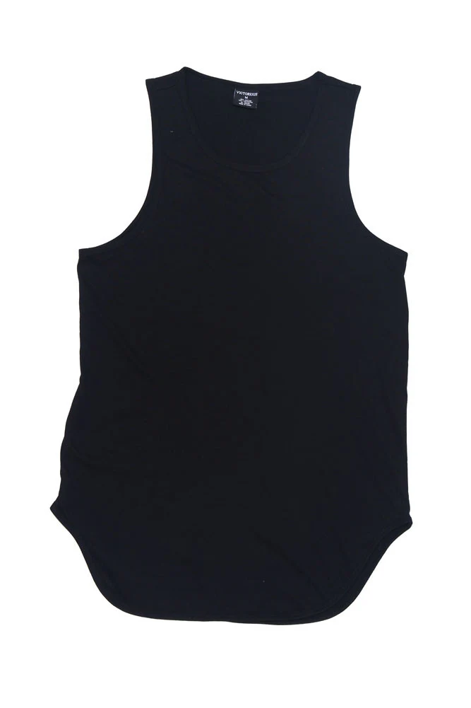 Basic Long Length Curved Hem Tank Top - Image 17