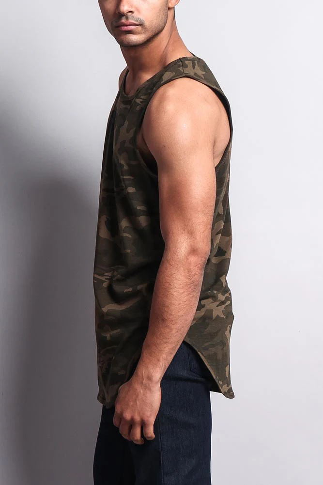 Basic Long Length Curved Hem Tank Top - Image 24