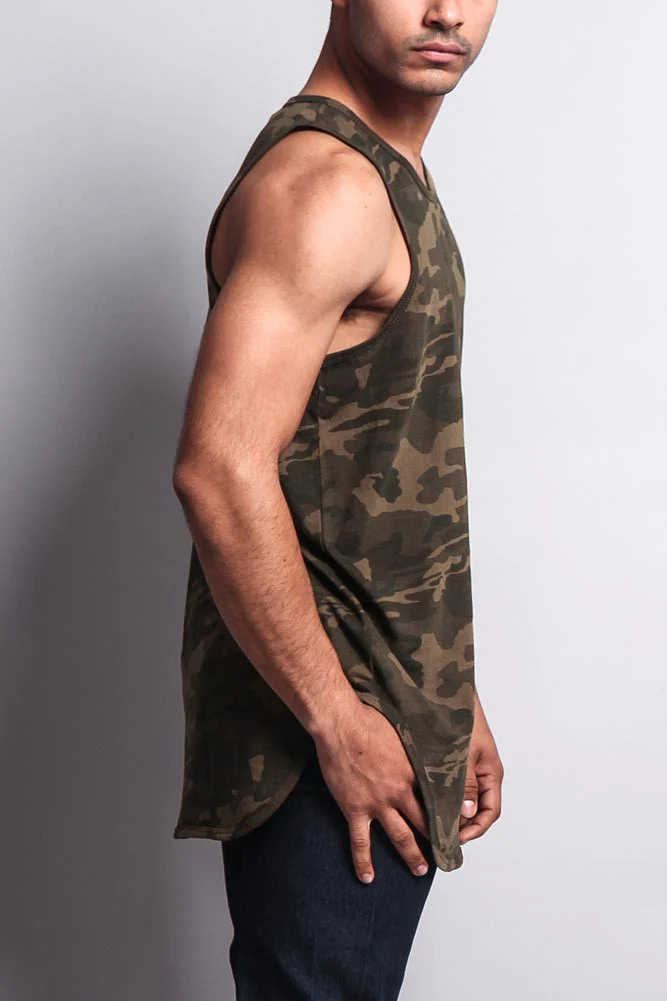 Basic Long Length Curved Hem Tank Top - Image 26