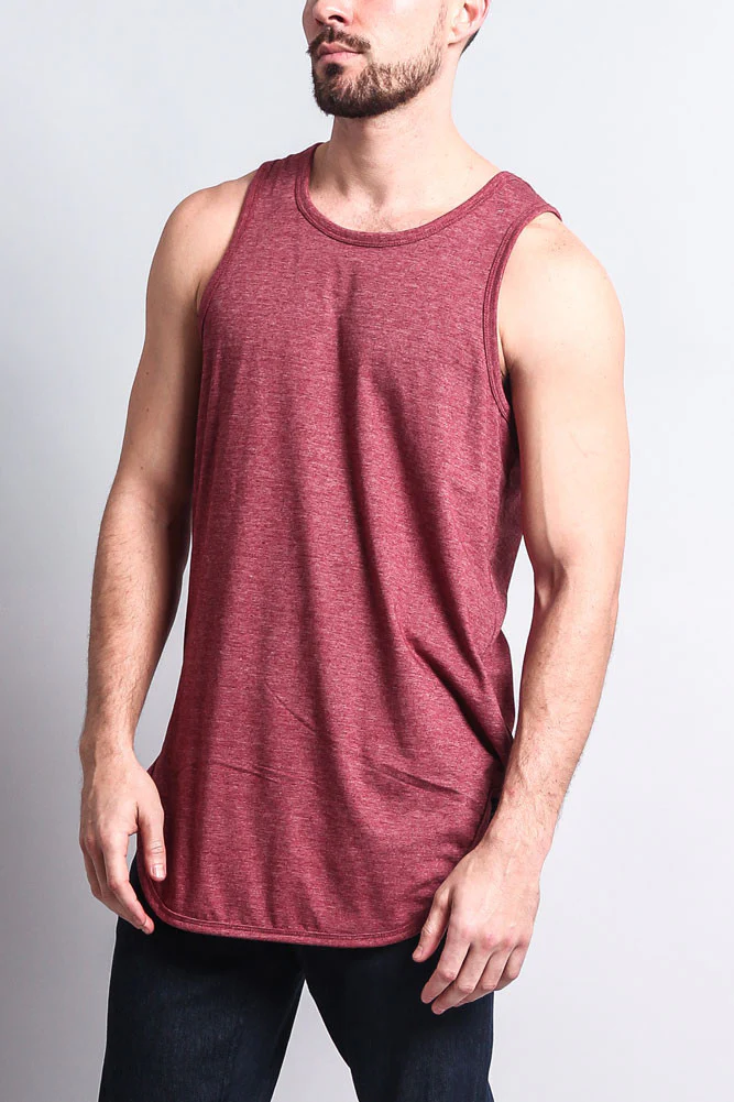Basic Long Length Curved Hem Tank Top - Image 34