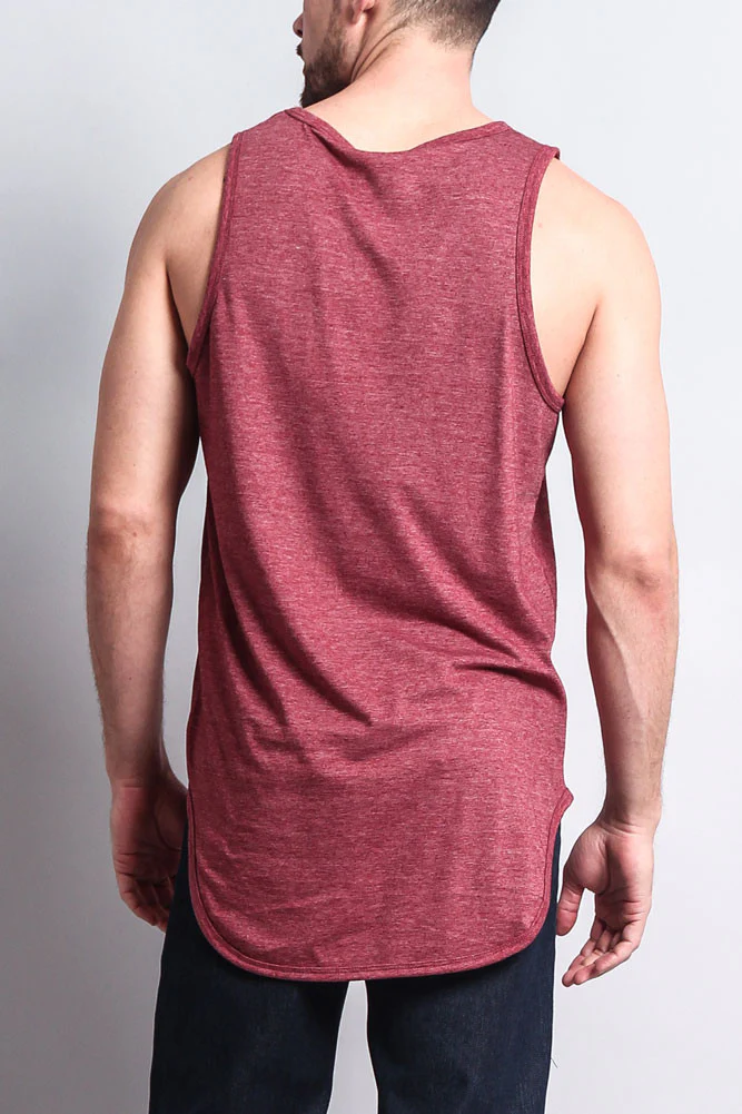 Basic Long Length Curved Hem Tank Top - Image 35