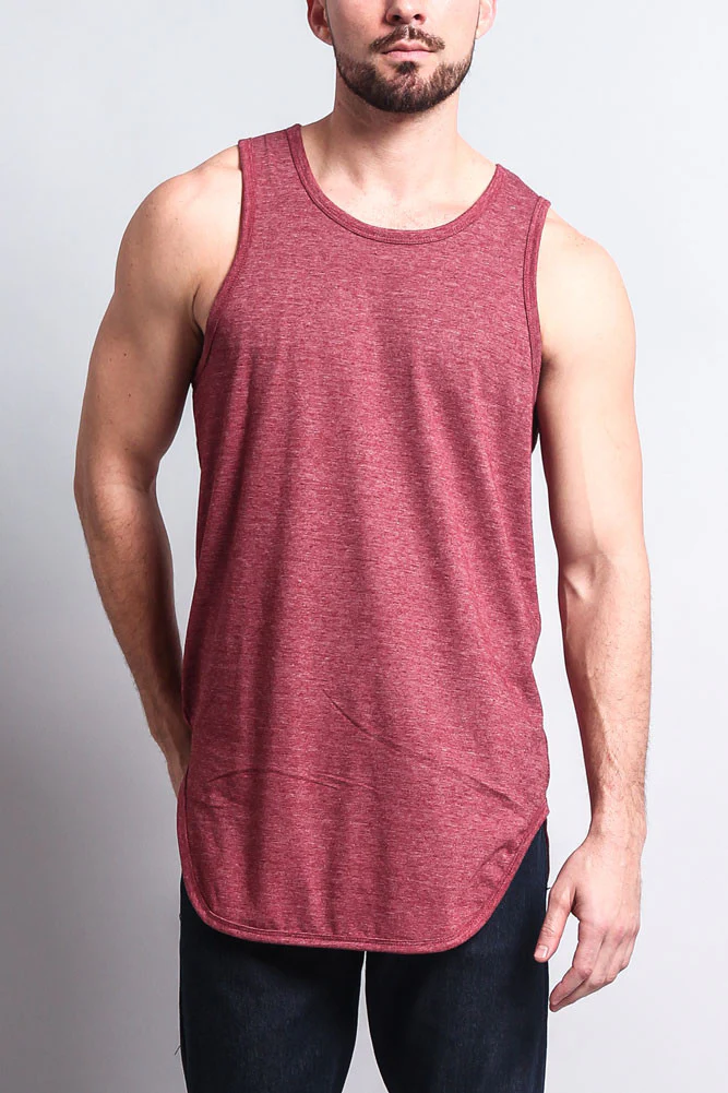 Basic Long Length Curved Hem Tank Top - Image 37