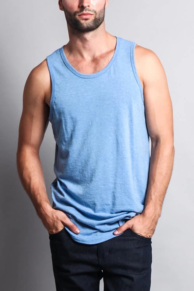 Basic Long Length Curved Hem Tank Top - Image 47