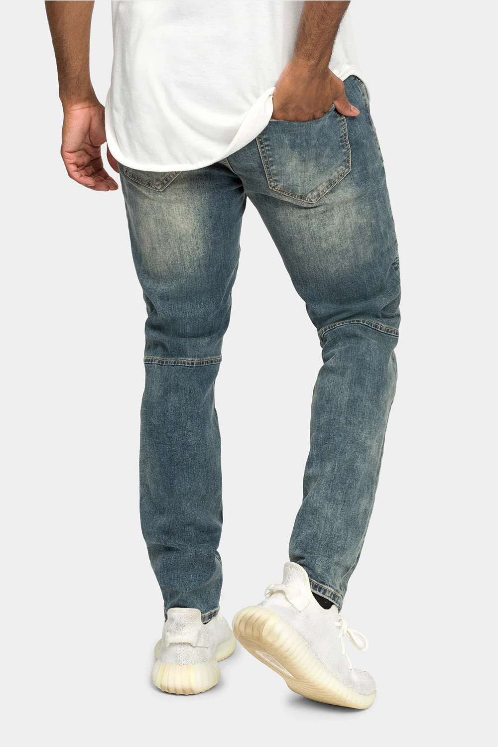 Stitch Stacked Moto Biker Denim Jeans - Image 13