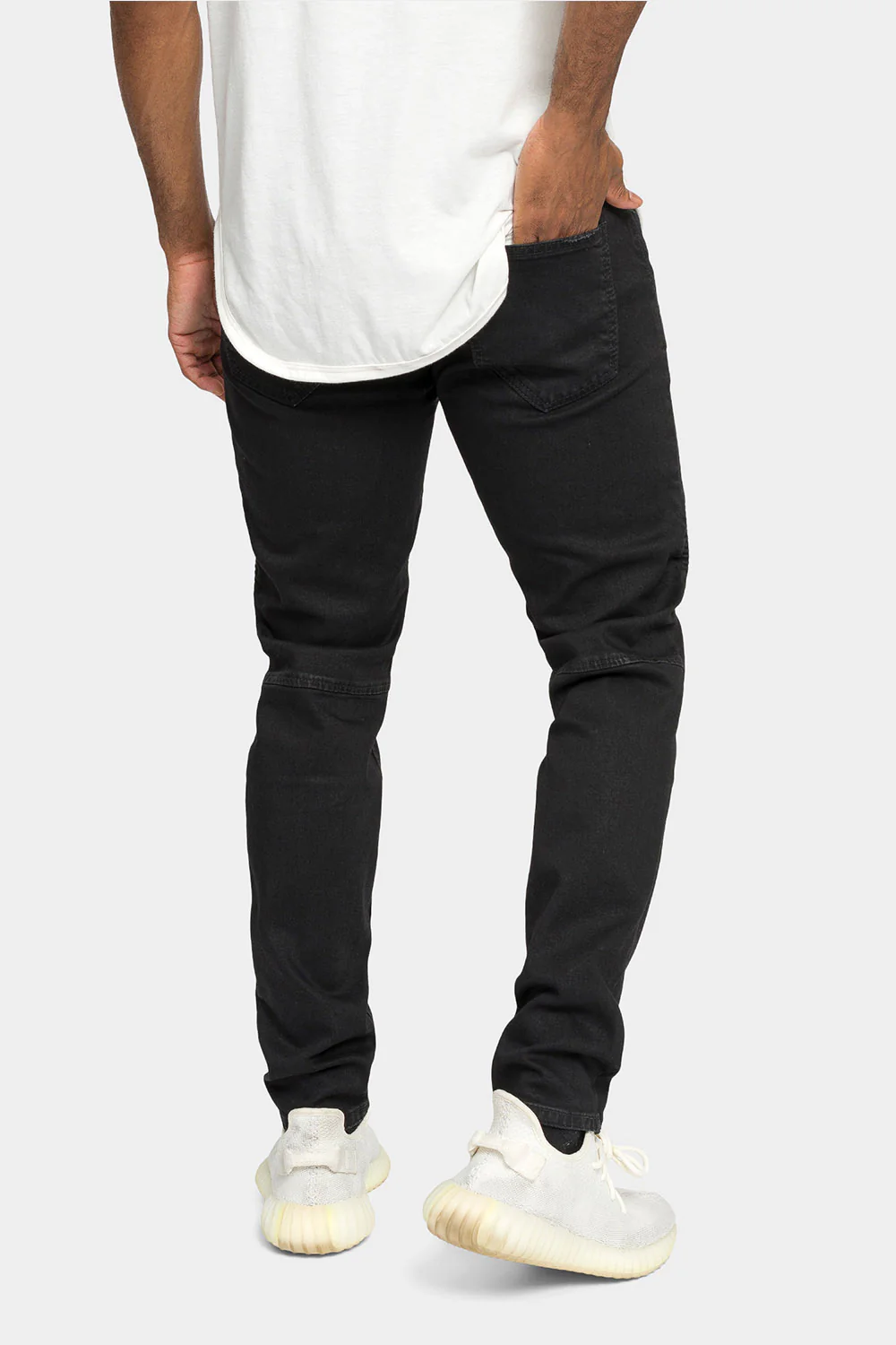 Stitch Stacked Moto Biker Denim Jeans - Image 4