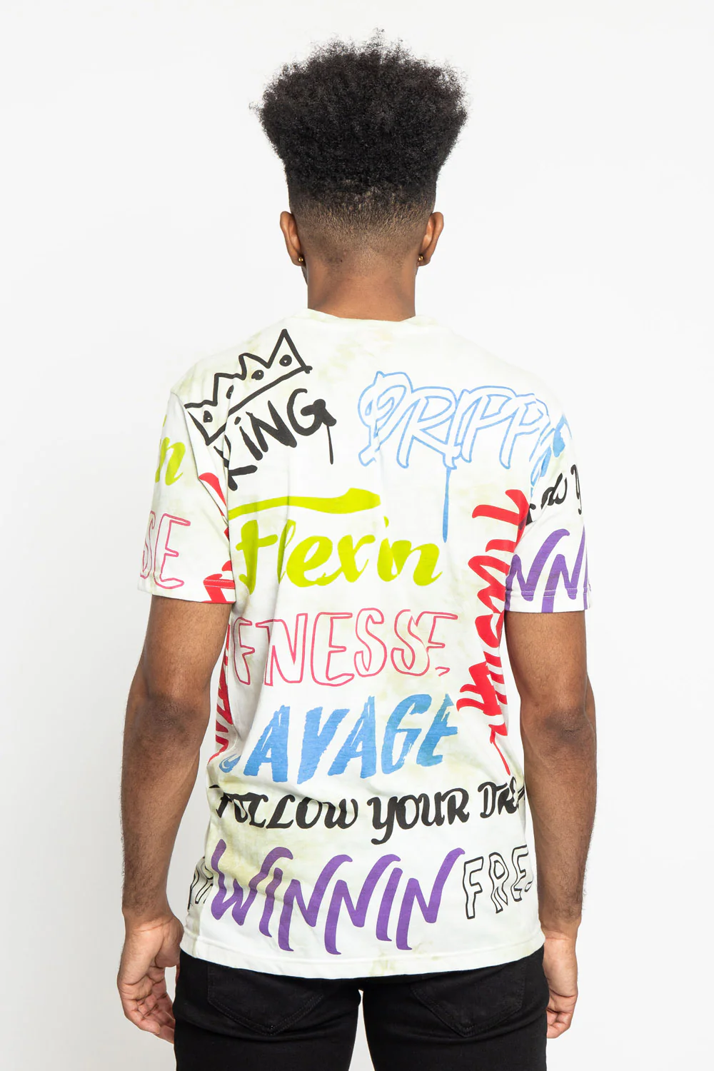 Tie Dye Graffiti T-Shirt - Image 9