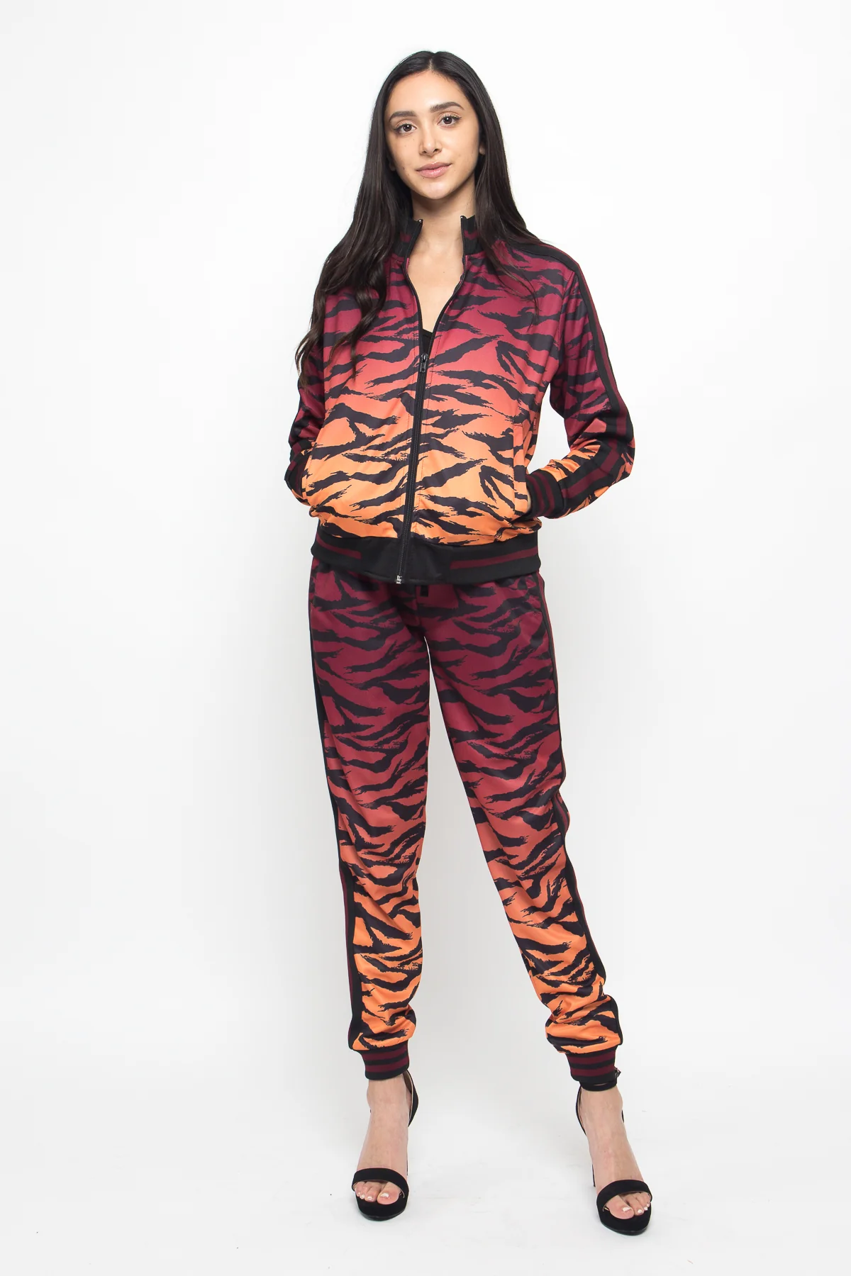 Ombre Gradient Tiger Stripe Tracksuit - Image 8