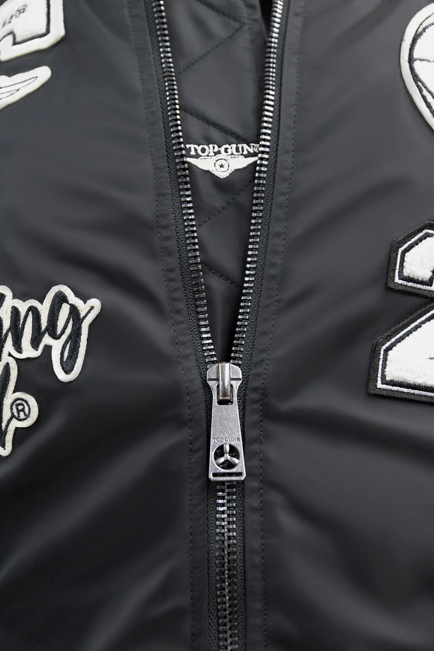Top Gun "Flying Legend" Nylon Embroidery Patched Varsity Jacket - Image 15