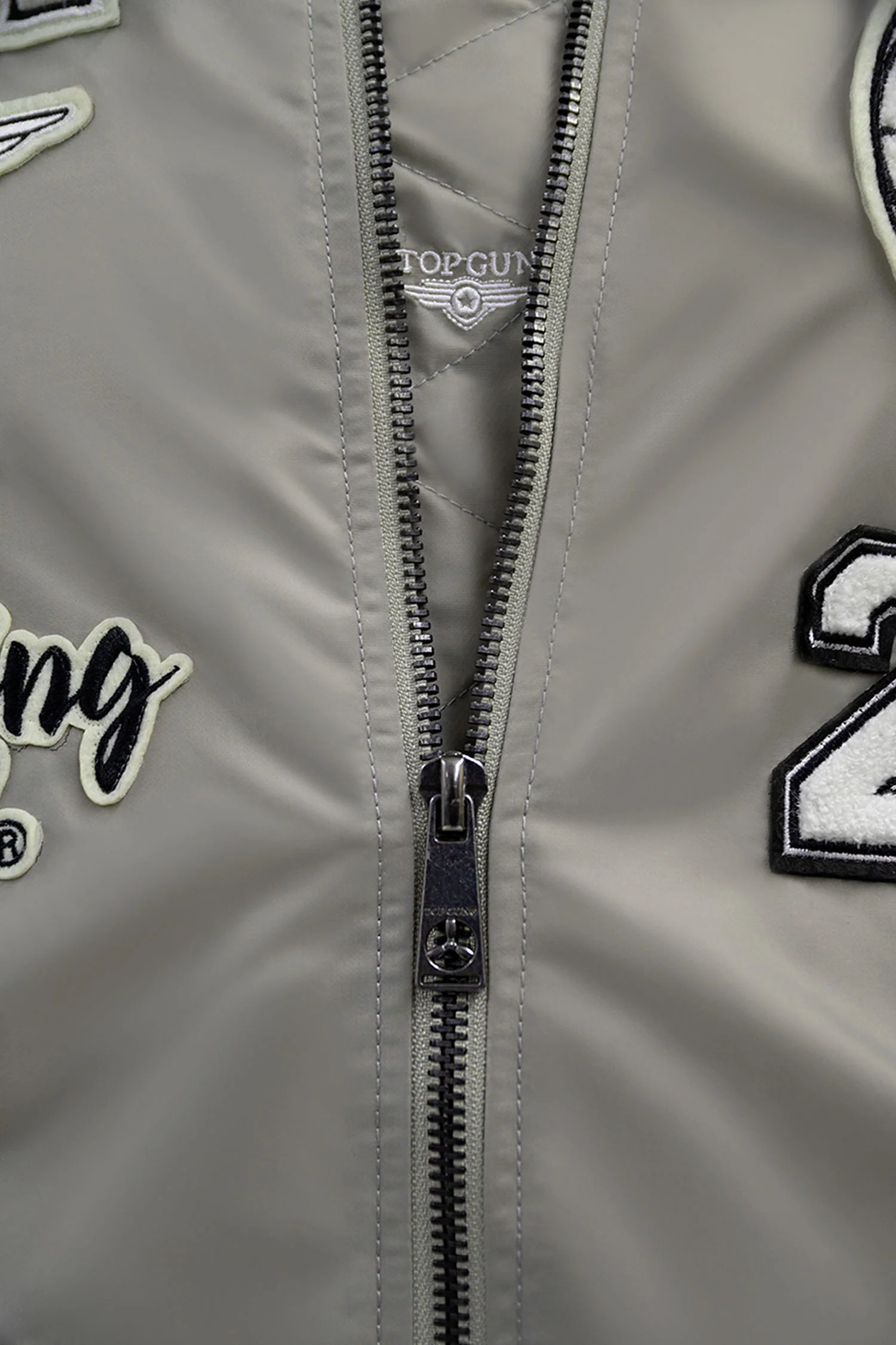 Top Gun "Flying Legend" Nylon Embroidery Patched Varsity Jacket - Image 5