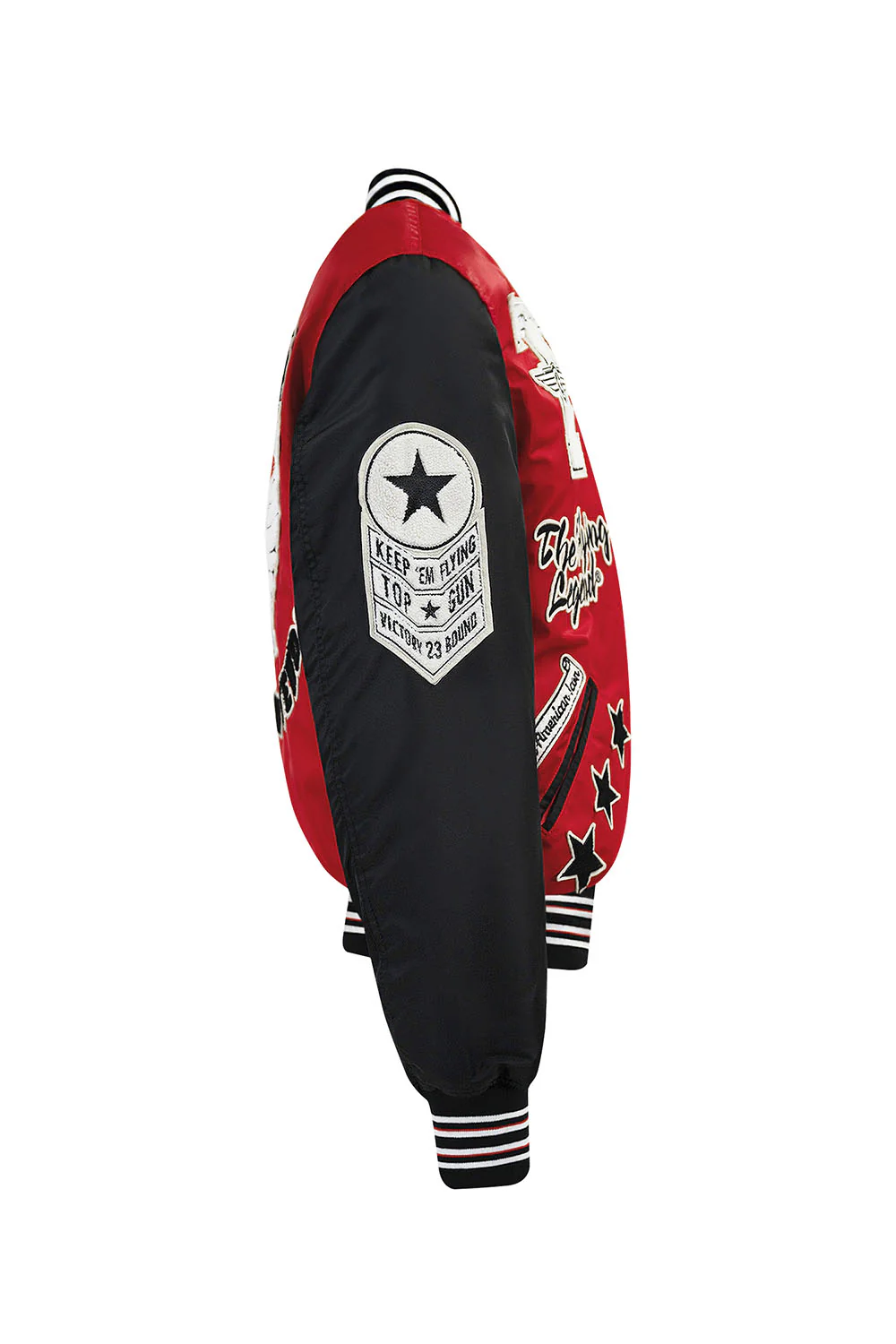Top Gun "Flying Legend" Nylon Embroidery Patched Varsity Jacket - Image 9