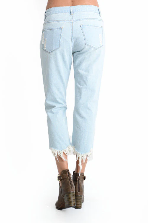 Torn Low-Rise Boyfriend Jeans - Image 7