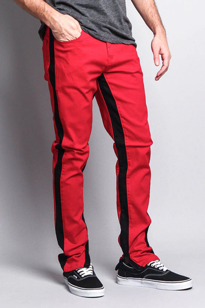 Track Style Zippered Skinny Jean with Accent Band - Image 10