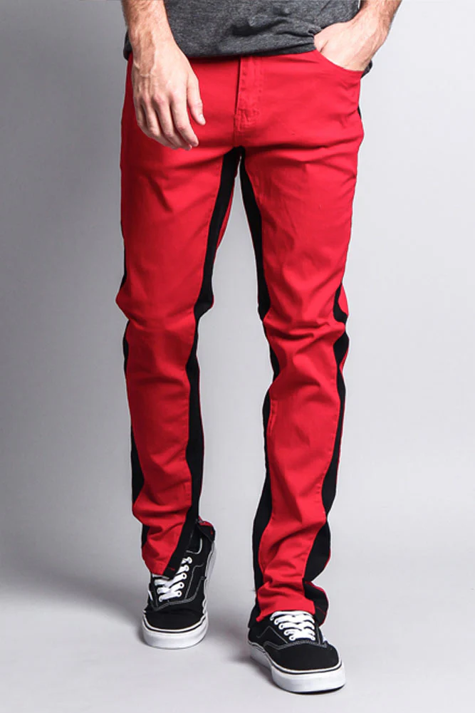 Track Style Zippered Skinny Jean with Accent Band - Image 11