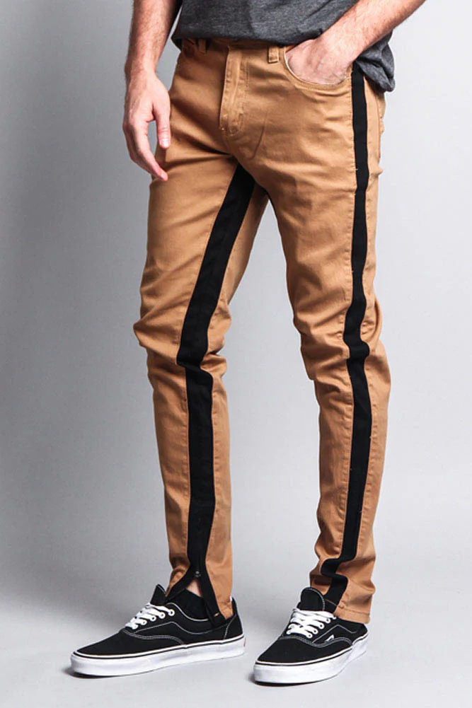 Track Style Zippered Skinny Jean with Accent Band - Image 14