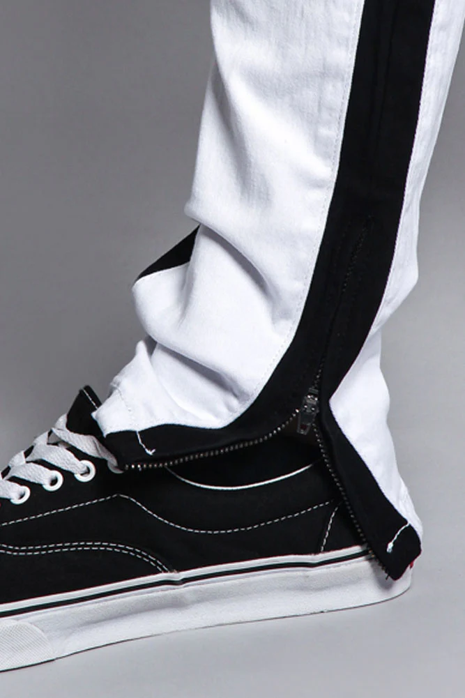 Track Style Zippered Skinny Jean with Accent Band - Image 24