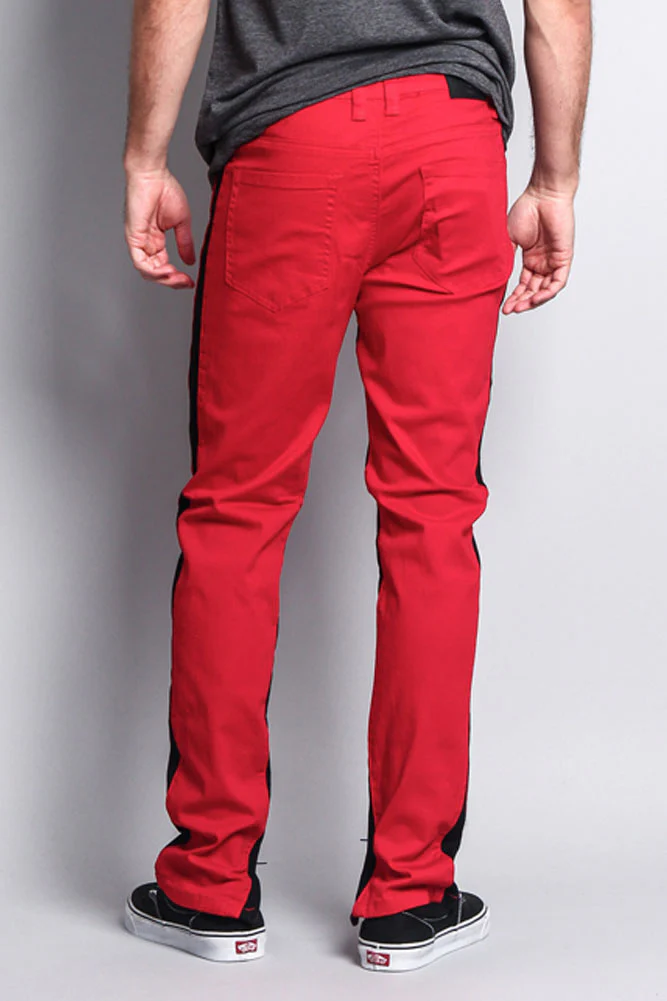 Track Style Zippered Skinny Jean with Accent Band - Image 9