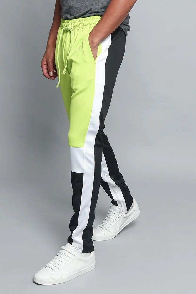 Tri Colored Color Blocked Track Pants - Image 2