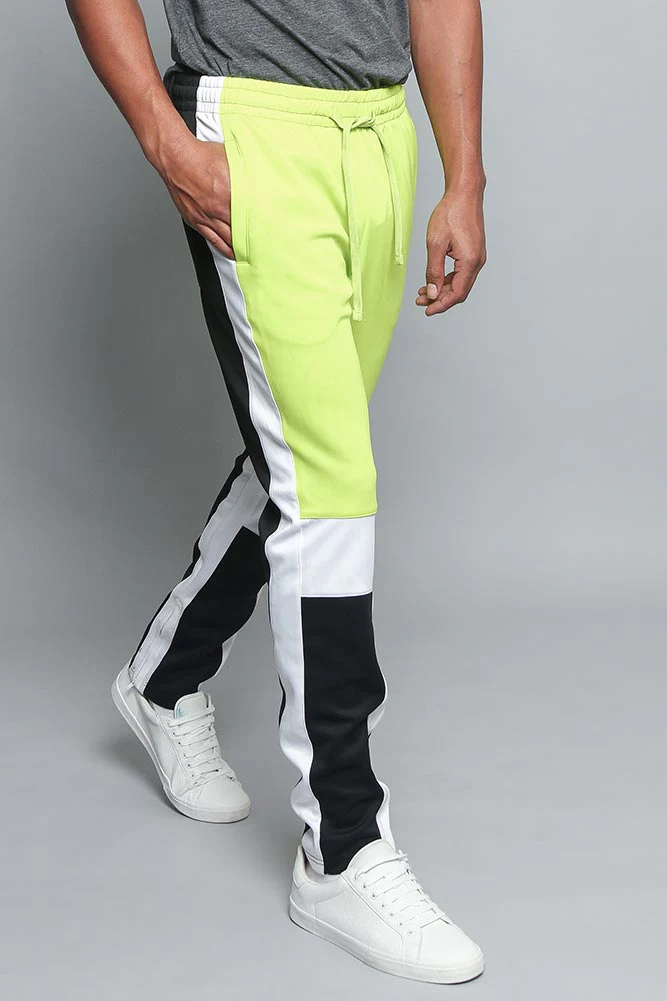 Tri Colored Color Blocked Track Pants - Image 4