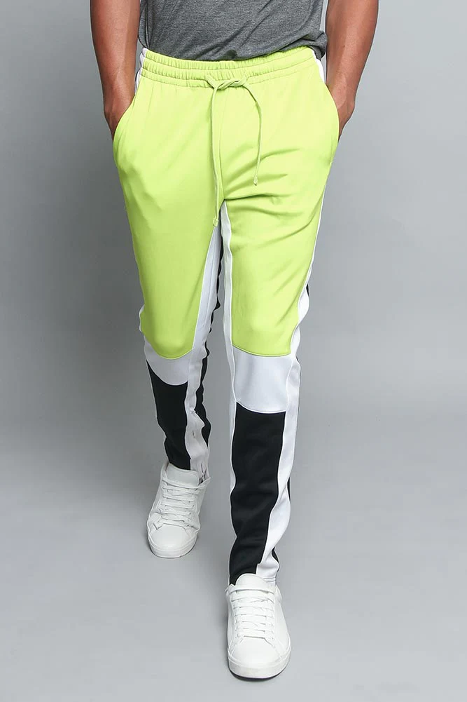 Tri Colored Color Blocked Track Pants - Image 5
