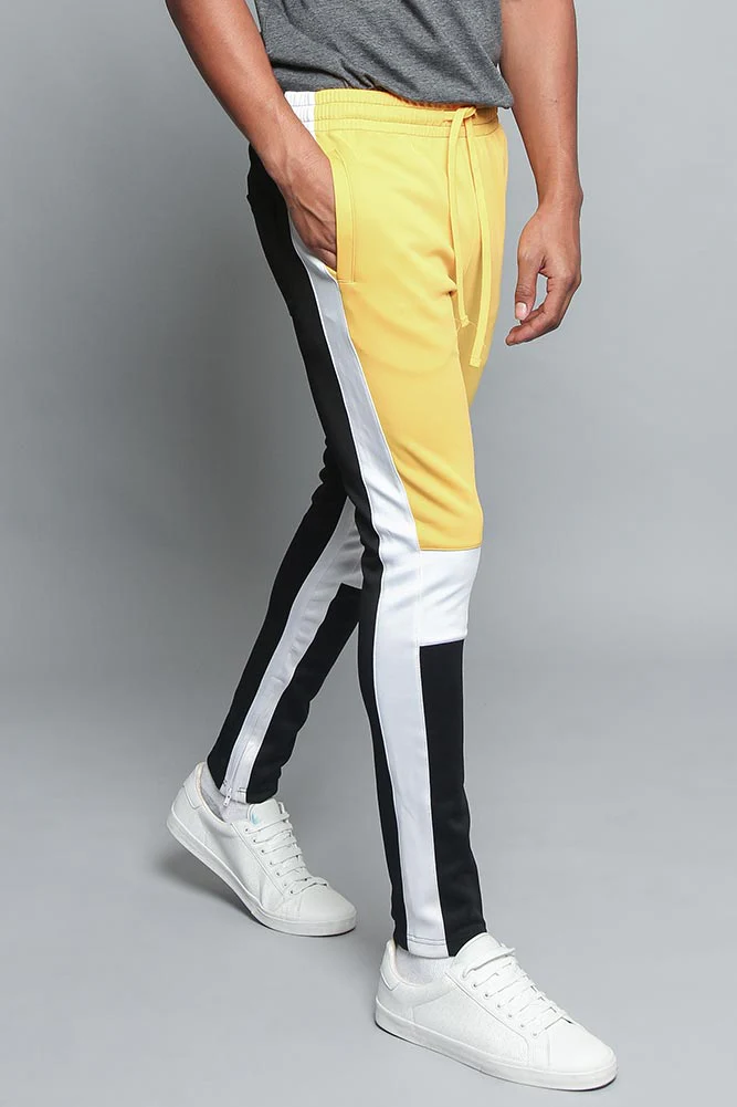 Tri Colored Color Blocked Track Pants - Image 8