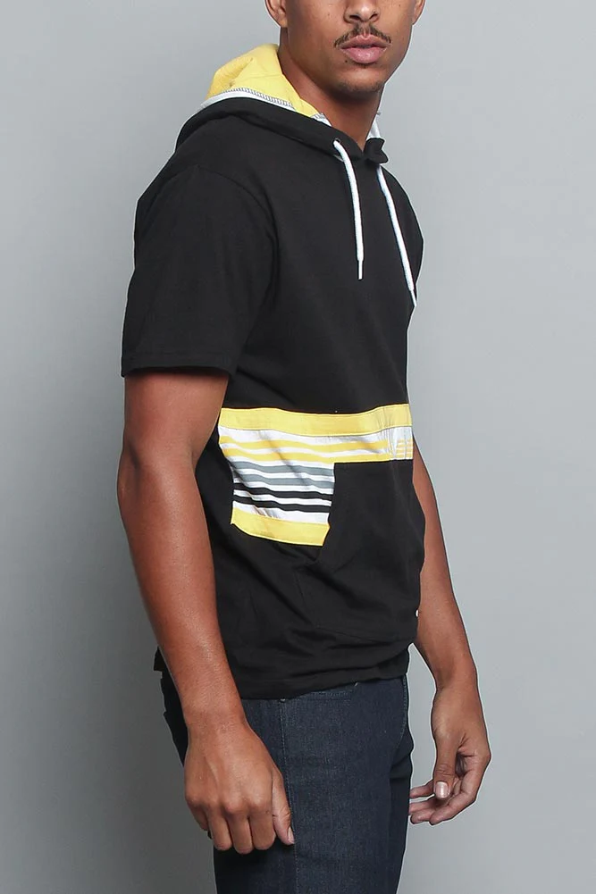 Tri Colored Hooded T-Shirt - Image 11