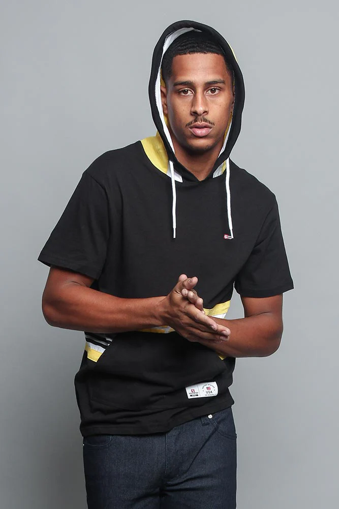 Tri Colored Hooded T-Shirt - Image 12