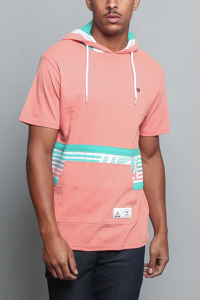 Tri Colored Hooded T-Shirt - Image 15