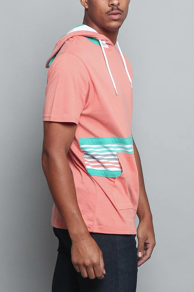 Tri Colored Hooded T-Shirt - Image 18