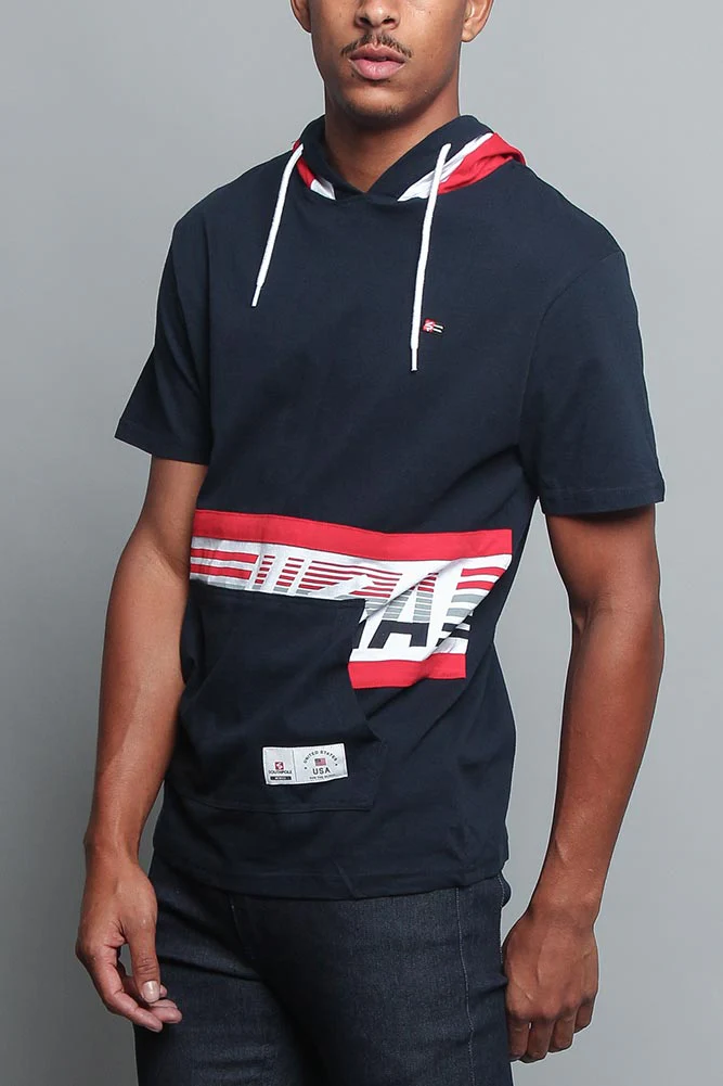 Tri Colored Hooded T-Shirt - Image 2