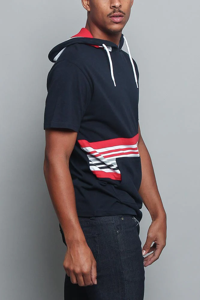 Tri Colored Hooded T-Shirt - Image 4