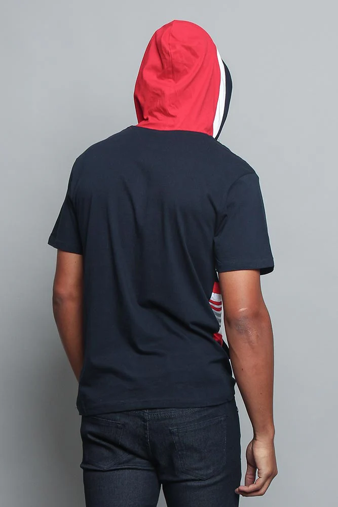 Tri Colored Hooded T-Shirt - Image 7