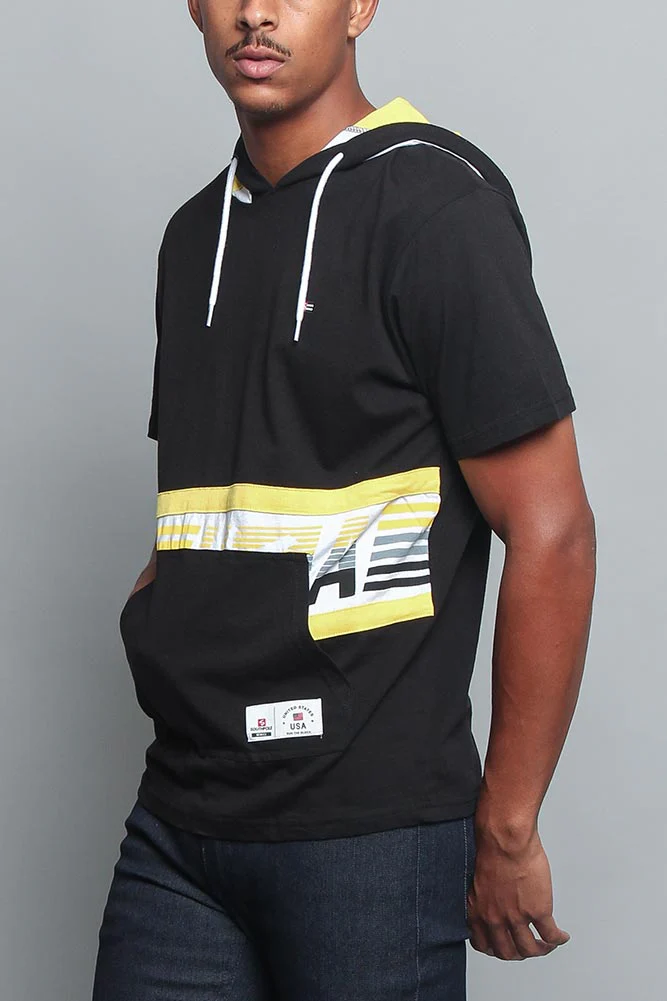 Tri Colored Hooded T-Shirt - Image 9