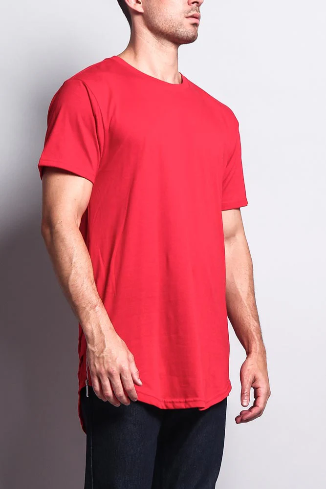 Triple Stacked Plus Long Length Curved Hem T-Shirt - Image 16