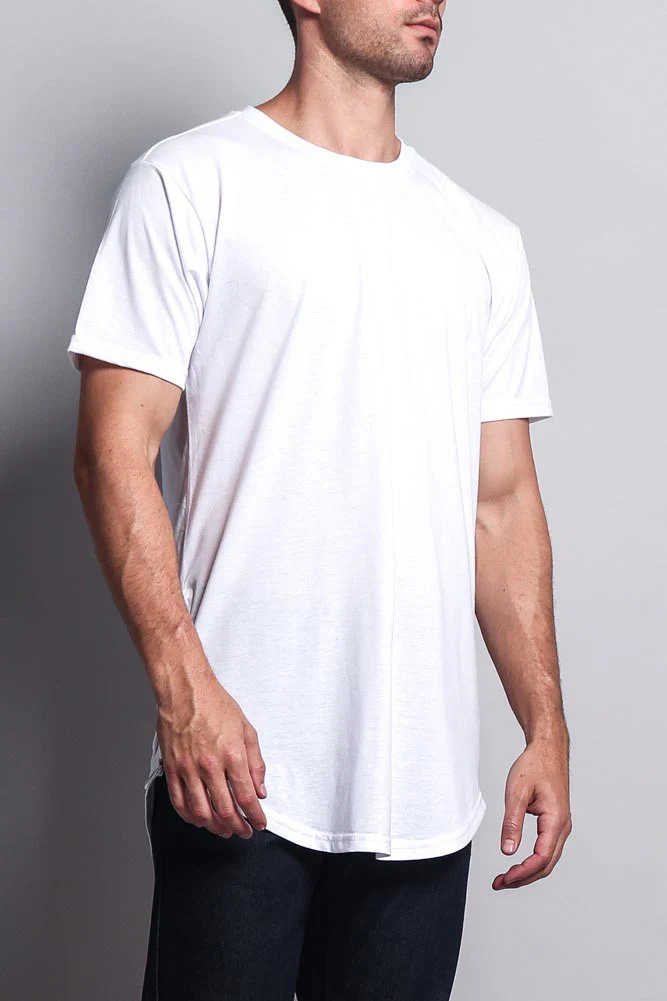 Triple Stacked Plus Long Length Curved Hem T-Shirt - Image 20
