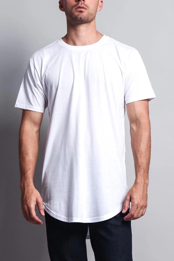 Triple Stacked Plus Long Length Curved Hem T-Shirt - Image 3