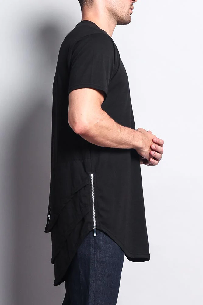 Triple Stacked Plus Long Length Curved Hem T-Shirt - Image 6