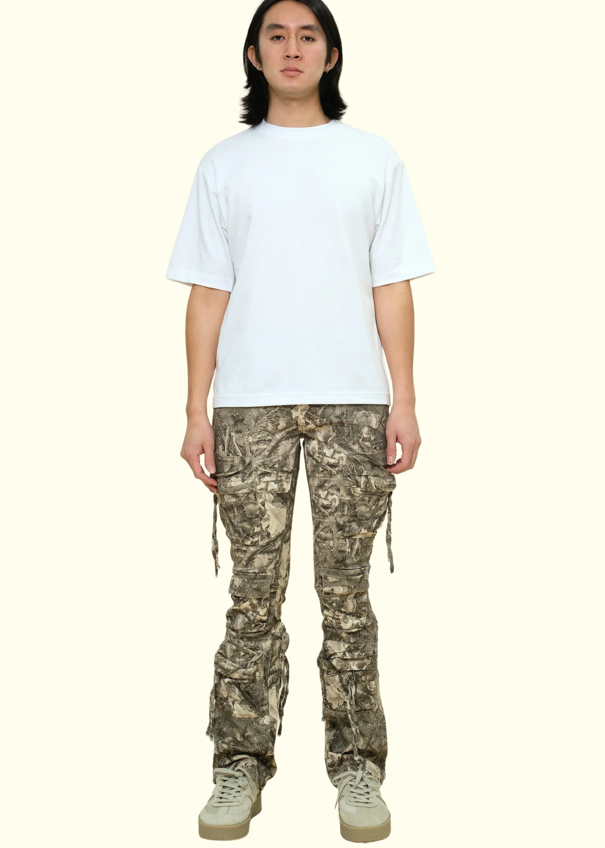 Twill Stacked Pants W/Multi Cargo Pocket - Image 2