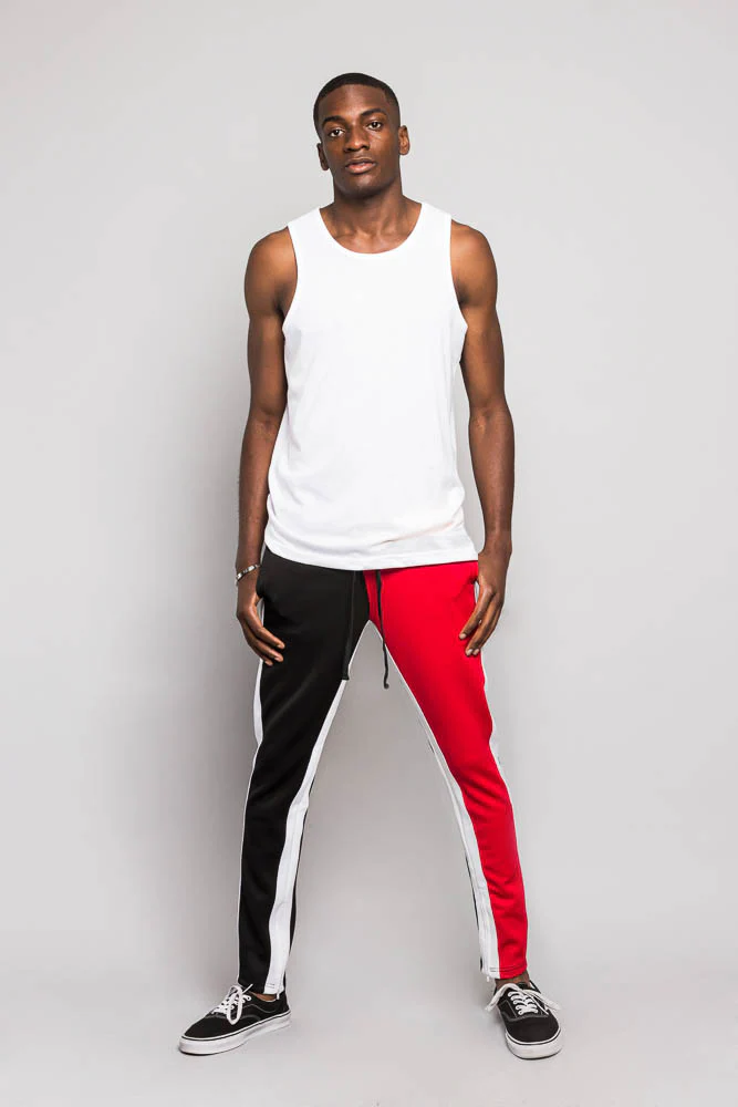 Two Tone Color Blocked Track Pants - Image 21