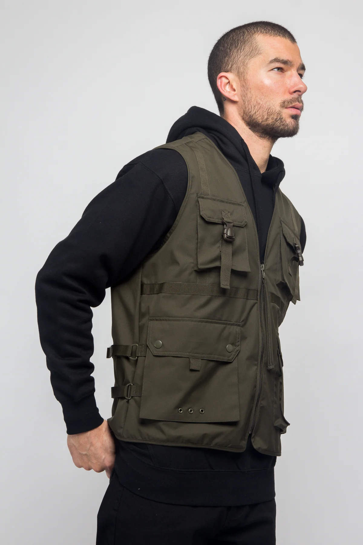 Utility Buckled Pocket Vest - Image 10