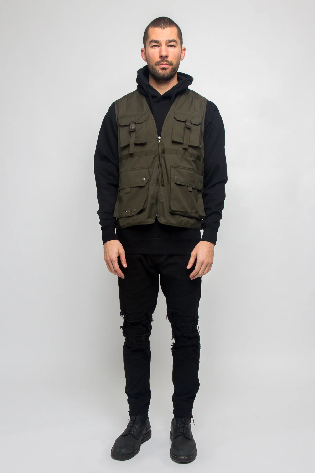 Utility Buckled Pocket Vest - Image 11