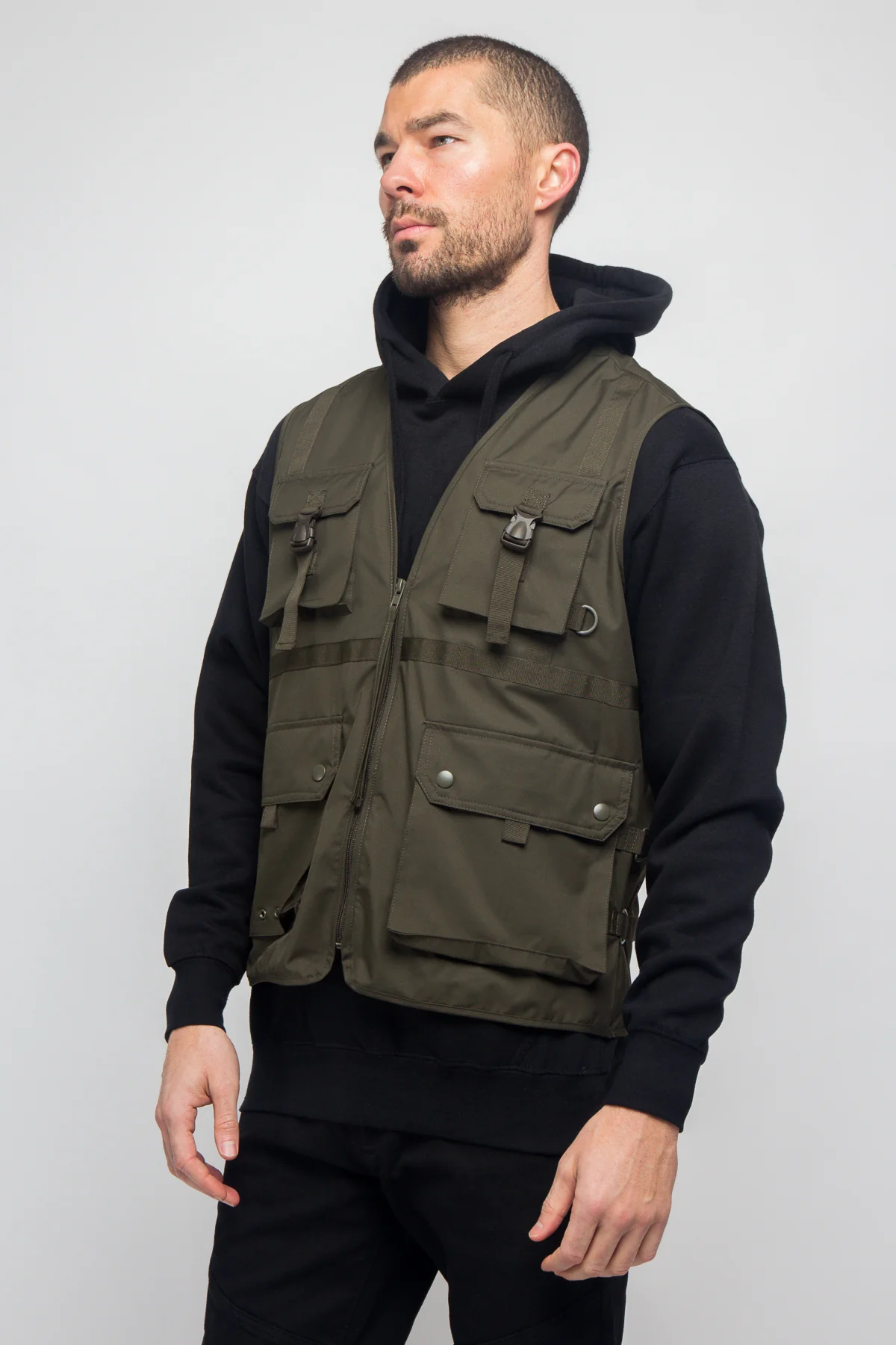 Utility Buckled Pocket Vest - Image 8