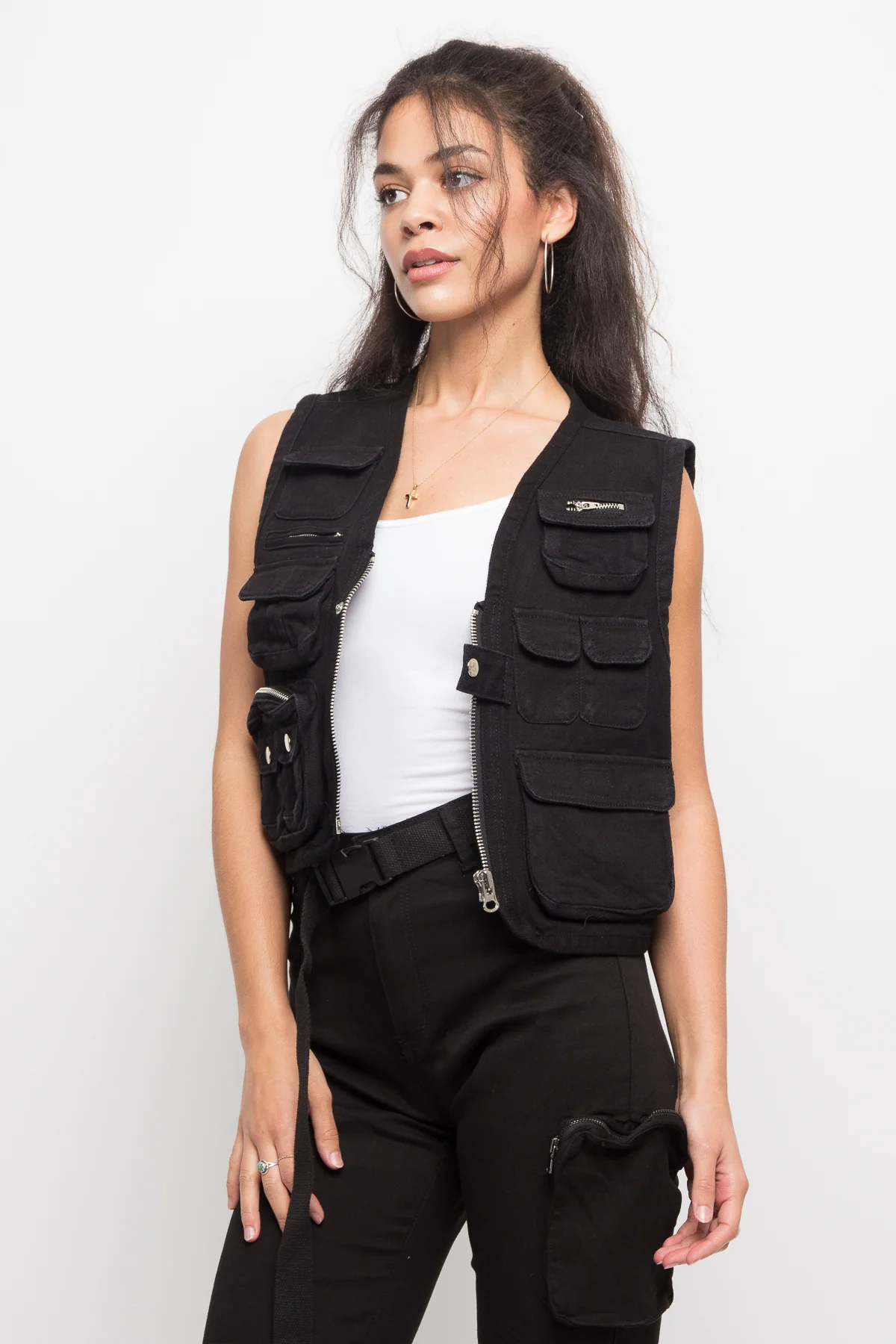 Utility Zipper Pocket Vest - Image 4