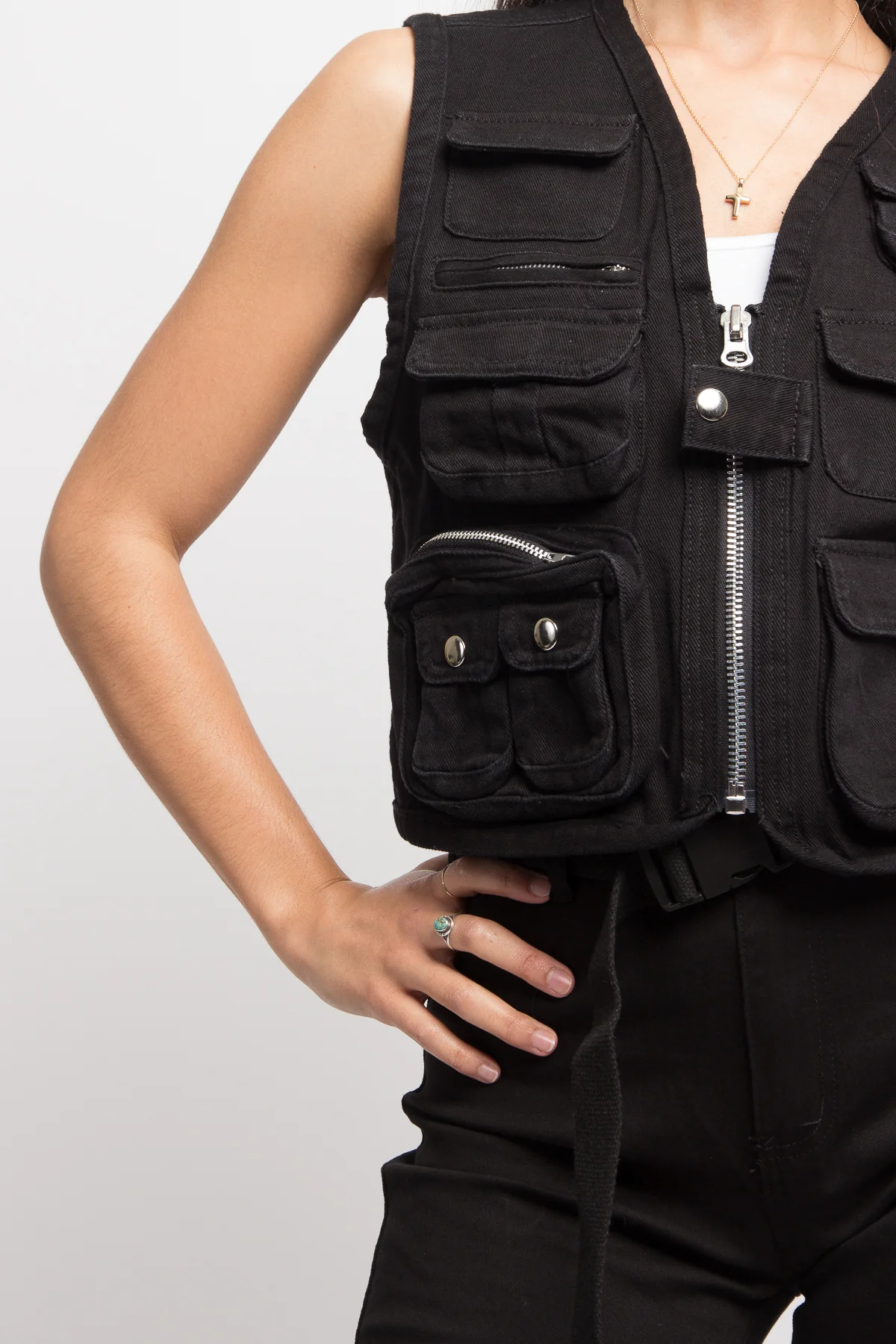 Utility Zipper Pocket Vest - Image 8